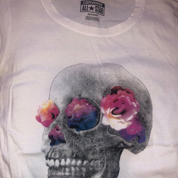 Converse All Star Skull T-Shirt - Picture 2 of 5